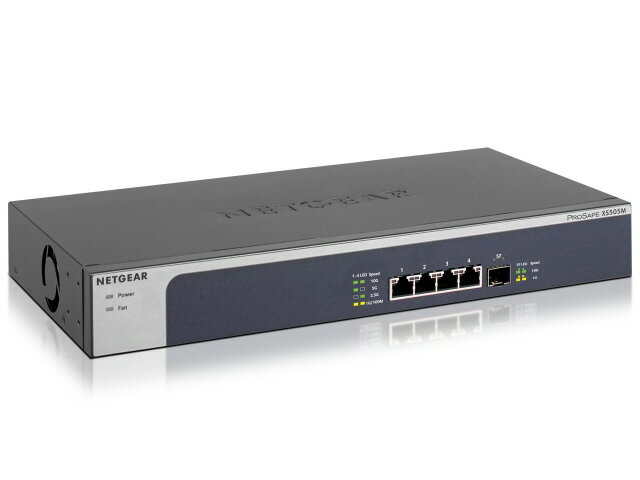 【ポイント10倍】 NETGEAR ネットワークハブ XS505M-100AJS [転送速度：100BASE-TX(100Mbps)/1000BASE-T(1000Mbps)/2.5GBASE-T(2500Mbps)/5GBASE-T(5000Mbps)/10GBASE-T(10000Mbps ポート数：4 スイッチングファブリック：100Gbps 電源内蔵：○] 【P10倍】