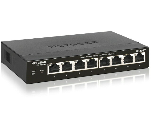 【ポイント10倍】 NETGEAR ネットワークハブ GS308T-100JPS [転送速度：10BASE-T(10Mbps)/100BASE-TX(100Mbps)/1000BASE-T(1000Mbps) ポート数：8] 【楽天】 【人気】 【売れ筋】【価格】