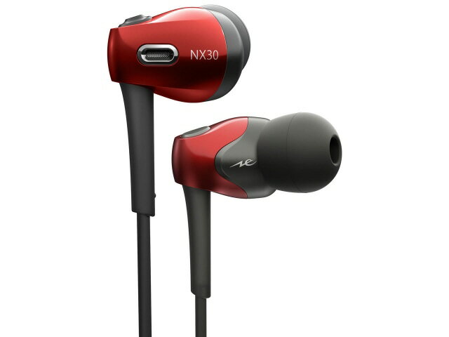 【ポイント10倍】 radius イヤホン・ヘッドホン Ne EXTRA HP-NX30R [レッド] [タイプ：カナル型 装着方式：両耳 駆動方式：ダイナミック型 ハイレゾ：○] 【P10倍】