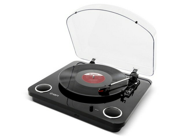 【ポイント10倍】 ION Audio レコードプレーヤー Max LP [Black] [駆動方式：ベルトドライブ 付属カートリッジ：セラミック 対応回転数：33 1/3、45、78rpm] 【P10倍】