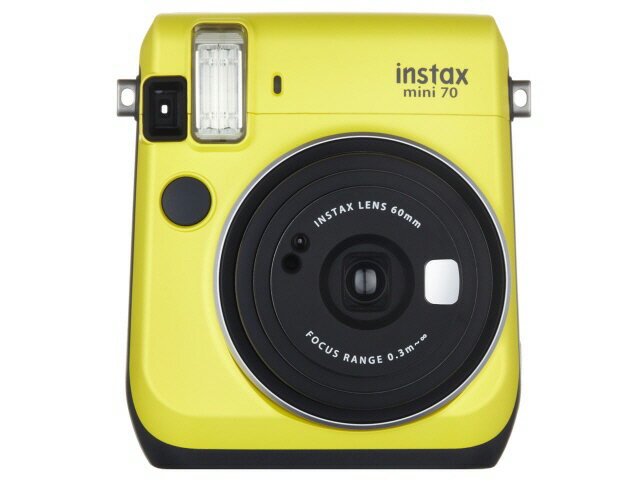 【ポイント5倍】富士フイルム インスタントカメラ instax mini 70N チェキ [イエロー] [使用フィルム：インスタントカラーフィルムinstax mini フィルムサイズ（横x縦）：86×54mm フラッシュ：○ セルフタイマー：○ 重量：281g] 【楽天】 【人気】 【売れ筋】【価格】