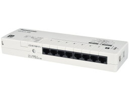 【ポイント10倍】 パナソニック ネットワークハブ Switch-S8E PN210808 [サテングレー] [転送速度：10BASE-T(10Mbps)/100BASE-TX(100Mbps) ポート数：8 スイッチングファブリック：1.6Gbps 電源内蔵：○] 【P10倍】