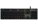 【ポイント10倍】 ロジクール キーボード G512 Carbon RGB Mechanical Gaming Keyboard (Tactile) G512r-TC ブラック キーレイアウト：日本語/フルサイズ キースイッチ：メカニカル インターフェイス：USB テンキー：あり キーストローク：4.0mm 【P10倍】