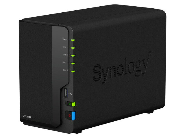 【ポイント10倍】 Synology NAS DiskStation DS220 ドライブベイ数：HDD/SSDx2 DLNA：○ LAN速度：1GbE 【P10倍】