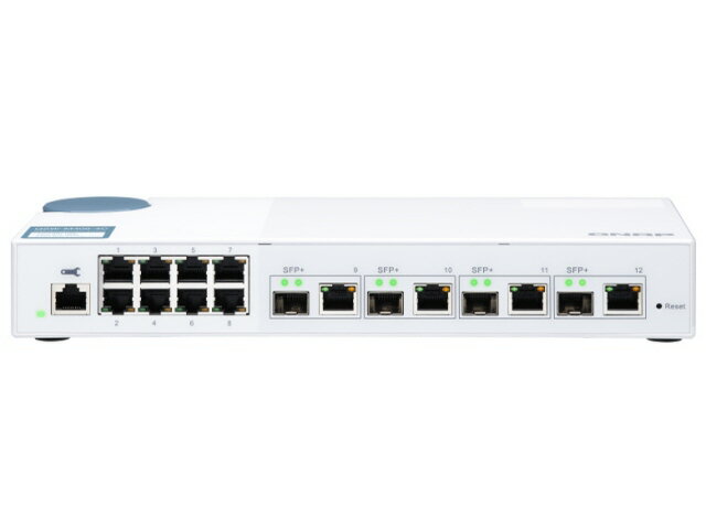 【ポイント10倍】 QNAP ネットワークハブ QSW-M408-4C [転送速度：10BASE-T(10Mbps)/100BASE-T(100Mbps)/1000BASE-T(1000Mbps)/+/100BASE-T(100Mbps)/1000BASE-T(1000Mbps)/2 ポート数：8+4 スイッチングファブリック：96Gbps] 【P10倍】