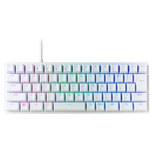 【ポイント10倍】 Razer キーボード Huntsman Mini JP Linear Optical Switch RZ03-03391100-R3J1 [Mercury White] [キーレイアウト：日本語/60% 小型のフォームファクタ キースイッチ：オプティカル インターフェイス：USB テンキー：なし(テンキーレス)] 【P10倍】