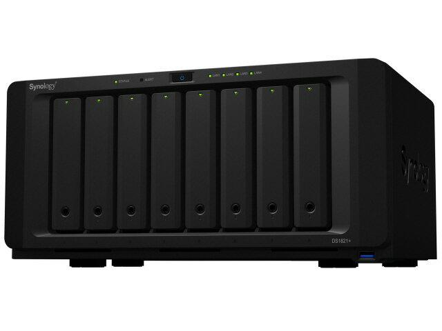 【ポイント10倍】 Synology NAS(ネットワークHDD) DiskStation DS1821+ [ドライブベイ数：HDD/SSDx8、M.2 SSDx2 DLNA：○ LAN速度：1GbE] 【P10倍】