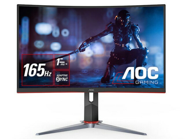 【ポイント10倍】 AOC PCモニター・液晶ディスプレイ C24G2/11 [23.6インチ Black&Red] [モニタサイズ：23.6型(インチ) モニタタイプ：ワイド 解像度（規格）：フルHD（1920x1080） パネル種類：VAパネル 入力端子：D-Subx1/HDMI1.4x2/DisplayPort1.2x1] 【P10倍】