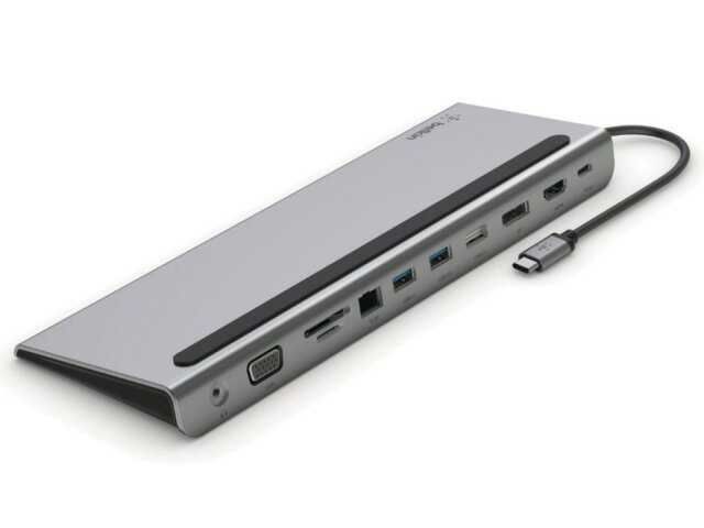 乐天商城 - 【ポイント10倍】 BELKIN USBハブ INC004BTSGY [ポート数：3系統 インターフェイス(パソコン側)：USB Type-C インターフェイス(USB機器側)：USB2.0 Type-Ax1/USB3.1 Gen1(USB3.0) Type-Ax2/HDMIx1/LANx1/VGAx1/DPx1/3.5mm/SD/microSD] 【P10倍】