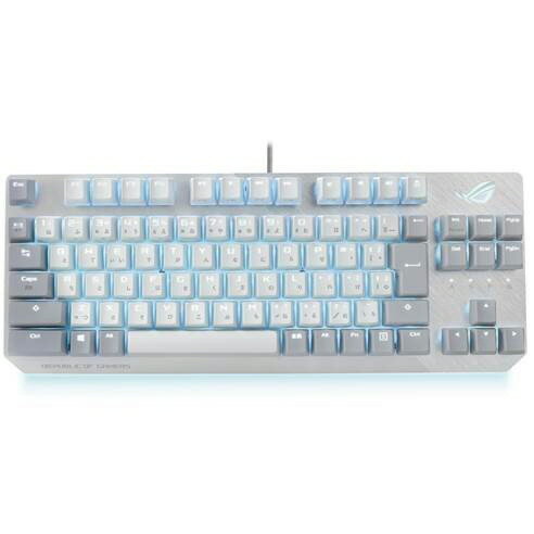 【ポイント10倍】 ASUS キーボード ROG Strix Scope NX TKL Moonlight White 赤軸 [White/Gray] [キーレイアウト：日本語87/80% キース..