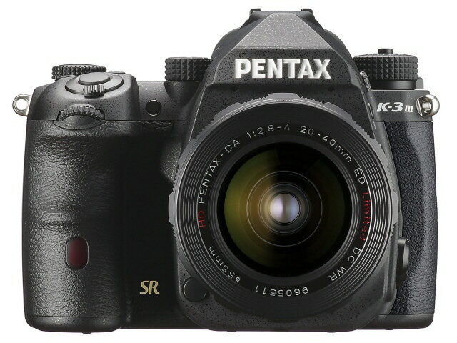 【ポイント10倍】 ペンタックス デジタル一眼カメラ PENTAX K-3 Mark III 20-40 Limitedレンズキット ブラック タイプ：一眼レフ 画素数：2678万画素(総画素)/2573万画素(有効画素) 撮像素子：APS-C/23.3mm×15.5mm/CMOS 重量：735g 【P10倍】