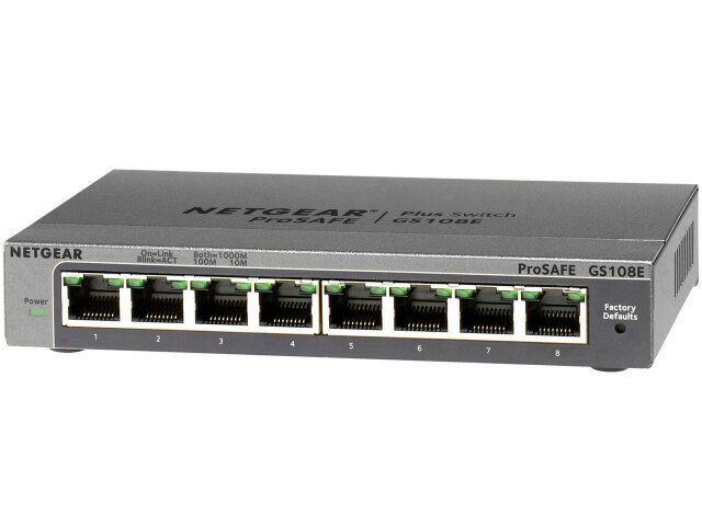 【ポイント10倍】 NETGEAR スイッチングハブ(ネットワークハブ) GS108E-300JPS [転送速度：10BASE-T(10Mbps)/100BASE-TX(100Mbps)/1000BASE-T(1000Mbps) ポート数：8 スイッチングファブリック：16Gbps] 【P10倍】