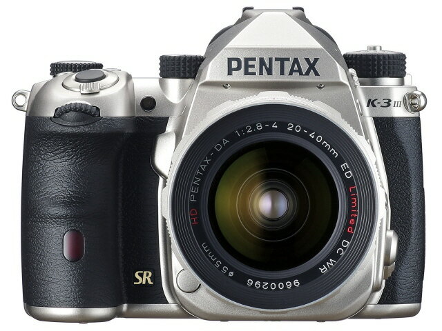 【ポイント10倍】 ペンタックス デジタル一眼カメラ PENTAX K-3 Mark III 20-40 Limitedレンズキット シルバー タイプ：一眼レフ 画素数：2678万画素(総画素)/2573万画素(有効画素) 撮像素子：APS-C/23.3mm×15.5mm/CMOS 重量：735g 【P10倍】