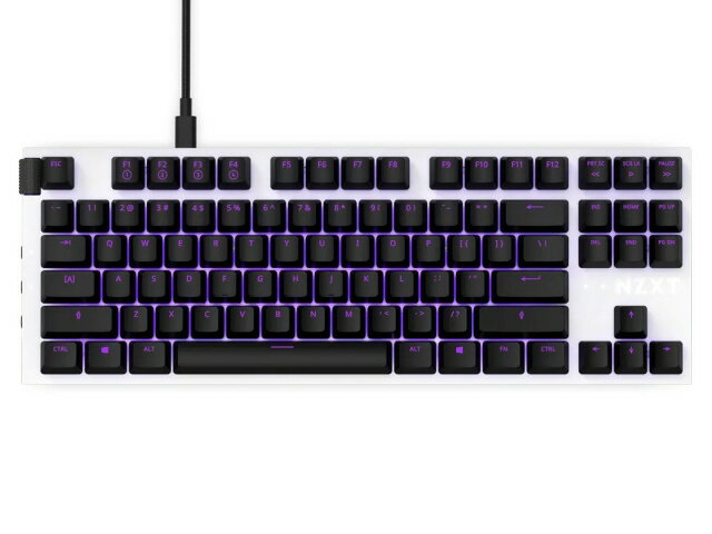 【ポイント10倍】 NZXT キーボード Function Tenkeyless KB-1TKUS-WR [ホワイト] [キーレイアウト：英語 キースイッチ：メカニカル インターフェイス：USB テンキー：なし(テンキーレス)] 【P10倍】