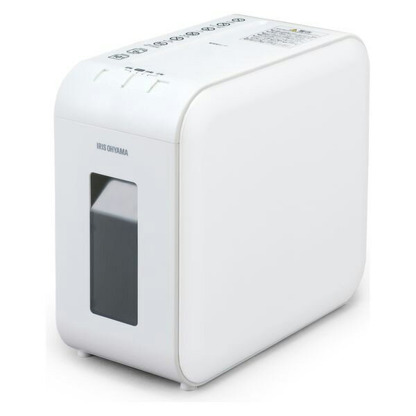 【ポイント10倍】 アイリスオーヤマ シュレッダー P6HS75C-W [ホワイト] [細断形状：クロスカット 細断サイズ：4x25mm 最大投入幅：A4 最大細断枚数(手差し時)：6枚 幅x高さx奥行き：175x316x351mm] 【P10倍】