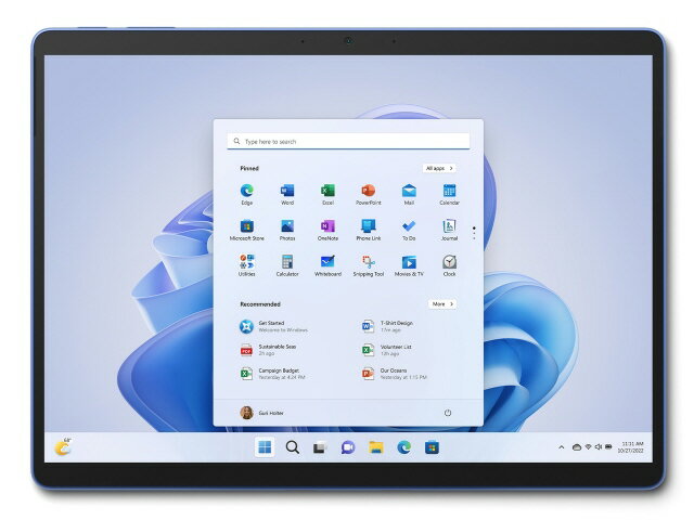 Windows タブレット 【ポイント10倍】 マイクロソフト タブレットPC Surface Pro 9 QIL-00045 [サファイア] [画面サイズ：13インチ 画面解像度：2880x1920 詳細OS種類：Windows 11 Home ネットワーク接続タイプ：Wi-Fiモデル ストレージ容量：256GB メモリ容量：16GB CPU：Core i7 1255U]