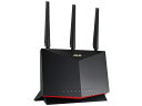 【ポイント10倍】 ASUS 無線LANルーター(Wi-Fiルーター) RT-AX86U Pro 無線LAN規格：Wi-Fi 6 (11ax) 接続環境：3階建て(戸建て)/4LDK(マンション)/88台 メッシュWi-Fi：○ 周波数：2.4/5GHz IPv6：○ セキュリティ規格：WPA/WPA2/WPA3 【P10倍】