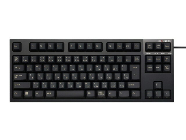 乐天商城 - 【ポイント10倍】 東プレ キーボード REALFORCE R3S R3SC11 [ブラック/ブラック] [キーレイアウト：日本語91 キースイッチ：静電容量無接点方式 インターフェイス：USB テンキー：なし(テンキーレス) キーストローク：4mm] 【P10倍】