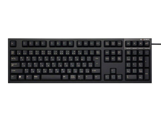 【ポイント10倍】 東プレ キーボード REALFORCE R3S R3SA12 ブラック/ブラック キーレイアウト：日本語112 キースイッチ：静電容量無接点方式 インターフェイス：USB テンキー：あり キーストローク：4mm 【P10倍】