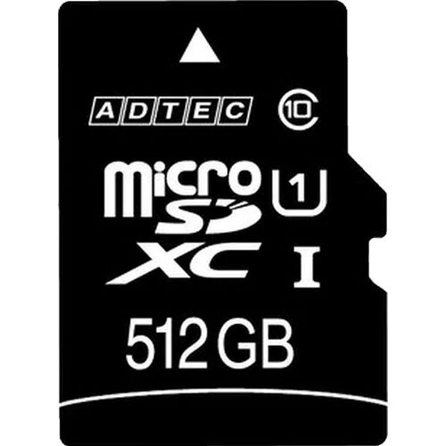 【ポイント10倍】 ADTEC SDメモリーカード AD-MRXAM512G/U1 [512GB] [メモリー種類：microSDXCメモリーカード メモリー容量：512GB 最大転送速度：40 MB/s スピードクラス：CLASS10] 【P10倍】