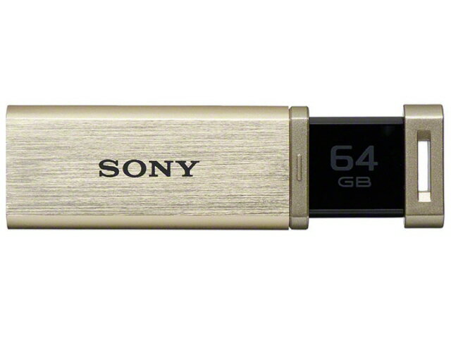 【ポイント10倍】 SONY USBメモリー ポケットビット USM64GQX (N) [64GB ゴールド] [容量：64GB USB3.1..