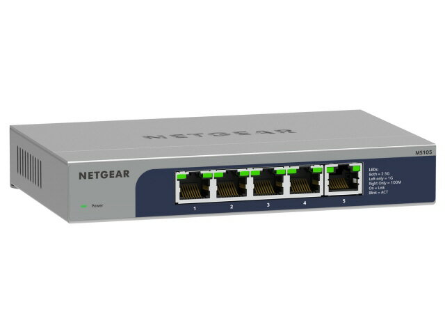 【ポイント10倍】 NETGEAR スイッチングハブ(ネットワークハブ) MS105-100JPS [転送速度：100BASE-TX(100Mbps)/1000BASE-T(1000Mbps)/2.5GBASE-T(2500Mbps) ポート数：5] 【P10倍】
