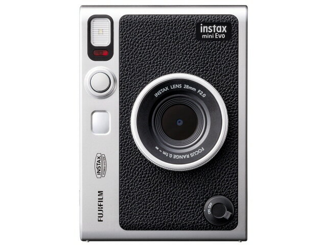 【ポイント10倍】 富士フイルム インスタントカメラ instax mini Evo チェキ USB Type-C対応 [ブラック] [使用フィルム：インスタントカラーフィルムinstax mini フィルムサイズ（横x縦）：86×54mm フラッシュ：○ セルフタイマー：○ 重量：285g] 【P10倍】