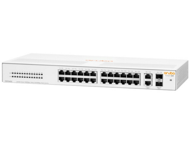 【ポイント10倍】 HPE スイッチングハブ(ネットワークハブ) Aruba Instant On 1430 26G 2SFP Switch R8R50A#ACF [転送速度：10BASE-T(10Mbps)/100BASE-TX(100Mbps)/1000BASE-T(1000Mbps) ポート数：26 スイッチングファブリック：56Gbps 電源内蔵：○] 【P10倍】
