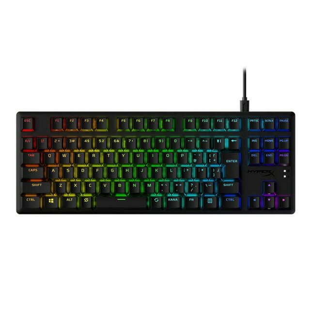 HyperX キーボード Alloy Origins Core PBT 639N9AA#ABJ Aqua軸 [キーレイアウト：日本語 キースイッチ：メカニカル テンキー：なし(テンキーレス)]