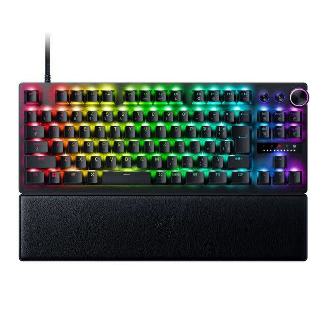 楽天YOUPLAN【ポイント10倍】 Razer キーボード Huntsman V3 Pro Tenkeyless JP RZ03-04981300-R3J1 [ブラック] [キーレイアウト：日本語 キースイッチ：オプティカル インターフェイス：USB テンキー：なし（テンキーレス）] 【P10倍】