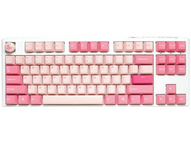 【ポイント10倍】 Duckychannel キーボード One 3 TKL dk-one3-gossamer-pink-tkl-silver [Gossamer Pink] [キーレイアウト：英語 キースイッチ：メカニカル インターフェイス：USB テンキー：なし(テンキーレス)] 【P10倍】
