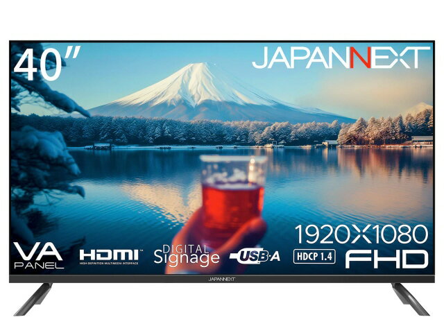  JAPANNEXT PCモニター・液晶ディスプレイ JN-V40TFHD-U  