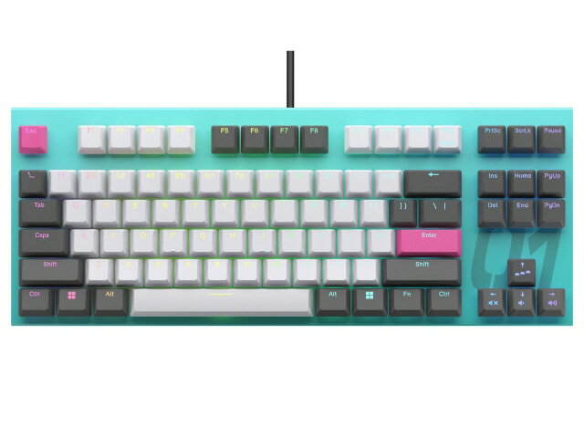 【ポイント10倍】 東プレ キーボード REALFORCE × 初音ミク GX1 X1UDM1 [Blue-Green] [キーレイアウト：英語87 キースイッチ：静電容量無接点方式 インターフェイス：USB テンキー：なし(テンキーレス) キーストローク：4mm] 【P10倍】