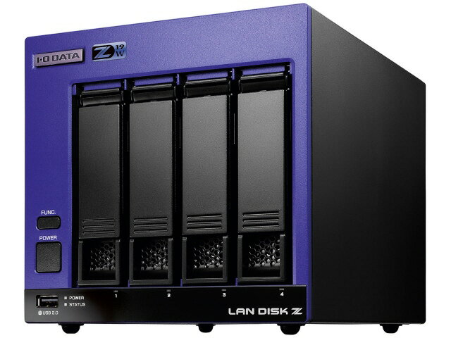 【ポイント10倍】 IODATA NAS(ネットワークHDD) LAN DISK Z HDL4-Z19WATA-32/U [ドライブベイ数：HDDx4 容量：HDD：32TB LAN速度：10GbE] 【P10倍】