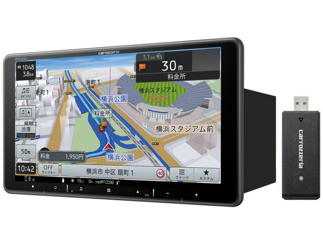 【ポイント10倍】 パイオニア カーナビ 楽ナビ AVIC-RF721-DC [画面サイズ：9V型(インチ) 設置タイプ：一体型(2DIN) TVチューナー：フルセグ(地デジ) 記録メディアタイプ：メモリ Bluetooth：○] 【P10倍】