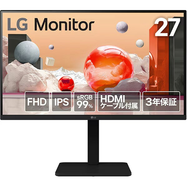 【ポイント10倍】 LGエレクトロニクス PCモニター・液晶ディスプレイ 27BA450-B [27インチ] 【P10倍】