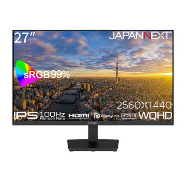 【ポイント10倍】 JAPANNEXT PCモニター・液晶ディスプレイ JN-IPS273WQHD [27インチ] 【P10倍】