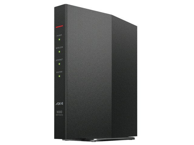 【ポイント10倍】 バッファロー 無線LANルーター(Wi-Fiルーター) AirStation WSR-3000AX4P/NBK [ブラック] [無線LAN規格：Wi-Fi 6 (11ax) 接続環境：18台 メッシュWi-Fi：○ 周波数：2.4/5GHz IPv6：○ セキュリティ規格：WPA WPA2 WPA3 WEP] 【P10倍】