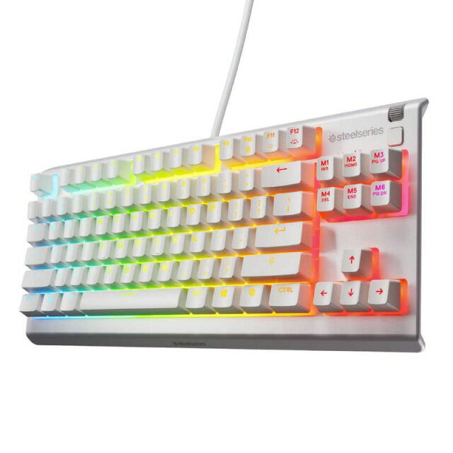 【ポイント10倍】 steelseries キーボード Apex 3 TKL White JP [ホワイト] [キーレイアウト：日本語 キースイッチ：メンブレン インターフェイス：USB テンキー：なし(テンキーレス)] 【P10倍】