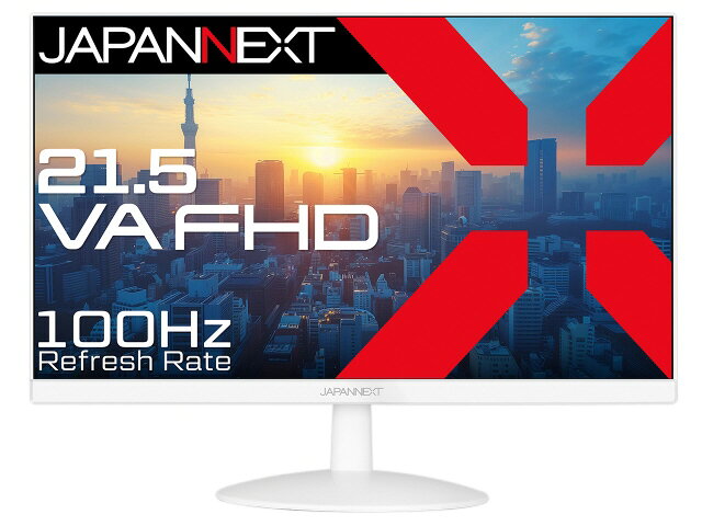 【ポイント10倍】 JAPANNEXT PCモニター・液晶ディスプレイ JN-V215F2-W [21.5インチ ホワイト] 【P10倍】