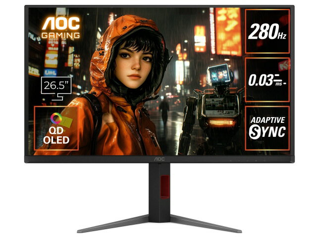 【ポイント10倍】 AOC PCモニター・液晶ディスプレイ Q27G4ZD/11 [26.5インチ Black&Red] 【P10倍】