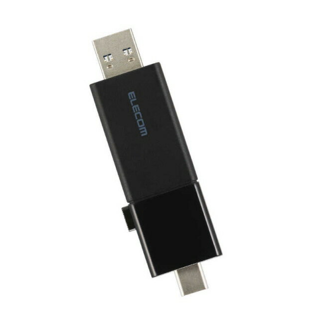 【ポイント10倍】 エレコム USBメモリー MF-WSAU3128GBK [128GB ブラック] [容量：128GB USB3.1 Gen1(USB3.0)：○ USB Type-C：○ セキュリティロック対応：○] 【P10倍】