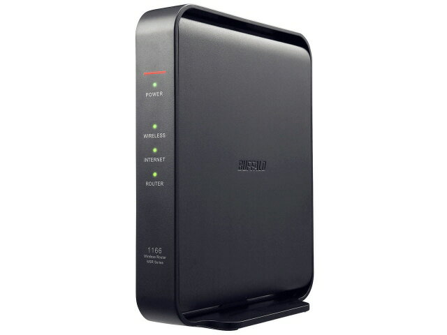 【ポイント10倍】 バッファロー 無線LANルーター(Wi-Fiルーター) AirStation WSR-1166DHPL2/D [ブラック] [無線LAN規格：Wi-Fi 5 (11ac) 接続環境：2階建て(戸建て)/3LDK(マンション)/12台/4人 周波数：2.4/5GHz IPv6：○ セキュリティ規格：WPA/WPA2/WEP] 【P10倍】