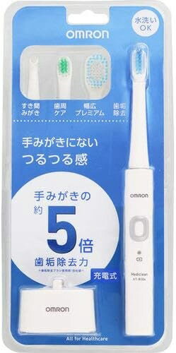 【ポイント10倍】 オムロン 電動歯ブラシ メディクリーン HT-B304 [タイプ：電動歯ブラシ 駆動方式：振動式 バッテリー：充電 連続稼働時間：40分 主な機能：ブラシ研磨/音波振動] 【P10倍】