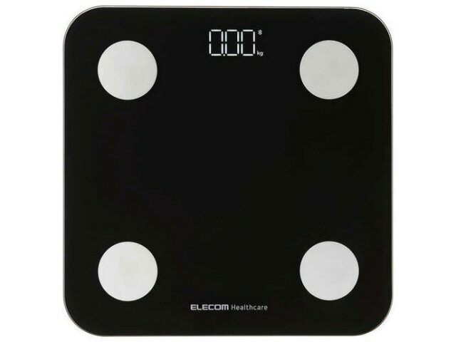 【ポイント10倍】 エレコム 体重計・体脂肪計・体組成計 CAFSBTW01BK [ブラック] [タイプ：体組成計 測定方式：両足 サイズ：280x25x280mm 重量：1.2kg] 【P10倍】