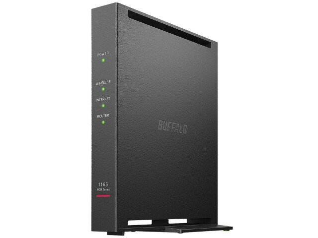 【ポイント10倍】 バッファロー 無線LANルーター(Wi-Fiルーター) AirStation WCR-1166DHPL [ブラック] [無線LAN規格：Wi-Fi 5 (11ac) 接続環境：2階建て(戸建て)/3LDK(マンション)/12台/4人 周波数：2.4/5GHz IPv6：○ セキュリティ規格：WPA/WPA2/WPA3] 【P10倍】
