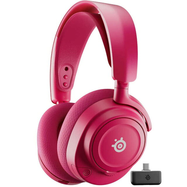 【ポイント10倍】 steelseries ヘッドセット Arctis Nova 7P Gen 2 Magenta ヘッドホンタイプ：オーバーヘッド プラグ形状：ミニプラグ 装着タイプ：両耳用 接続方式：ワイヤレス/ワイヤード(有線) リモコン：○ ゲーミング：○ 【P10倍】