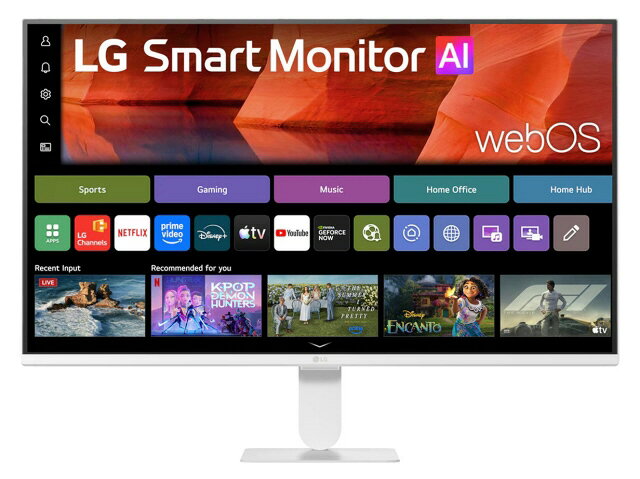 LGエレクトロニクス PCモニター・液晶ディスプレイ LG Smart Monitor AI 27U511SB-W [27インチ]