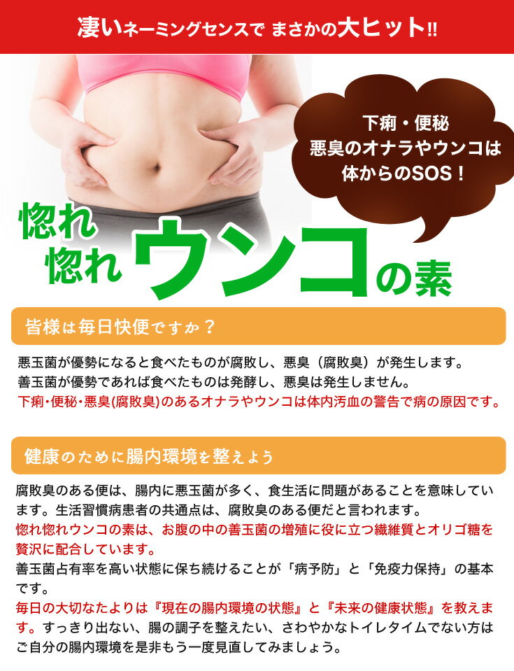 惚れ惚れウンコの素 腸内酵素の素 補助食品 ラフィノース サイリウム ラクチュロース 乳酸菌 腸内環境 排便 食物繊維 繊維質 【後払い不可】yct/c4