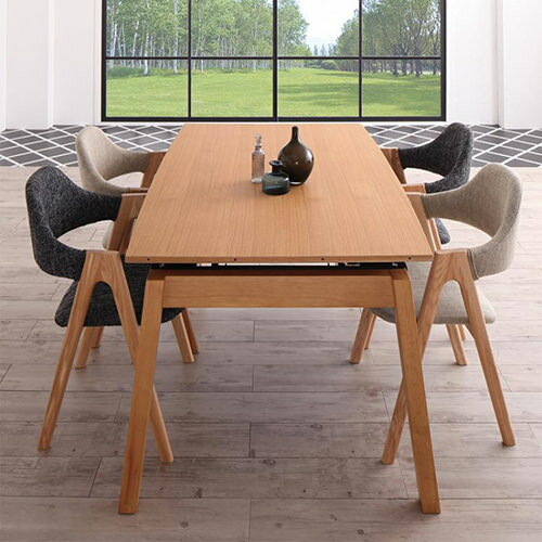 ダイニング セット 4人用 グレー ベージュ キャスター無し カントリー クラシック シンプル ベーシック モダン 無地 木 5点 灰 グレー アイボリー 5点 かわいい おしゃれ クラシック モダン シンプル ナチュラル カントリー 伸長 伸縮 木製